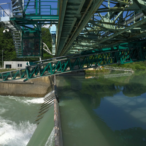 bras de manoeuvre barrage de Seyssel